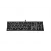 Káblová A4Tech klávesnica FX60H USB QWERTY – Full-Size 100%, podsvietená biela, sivá, USB hub