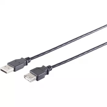 USB kábel S/CONN 13-24045 USB 2.0 3 m čierny