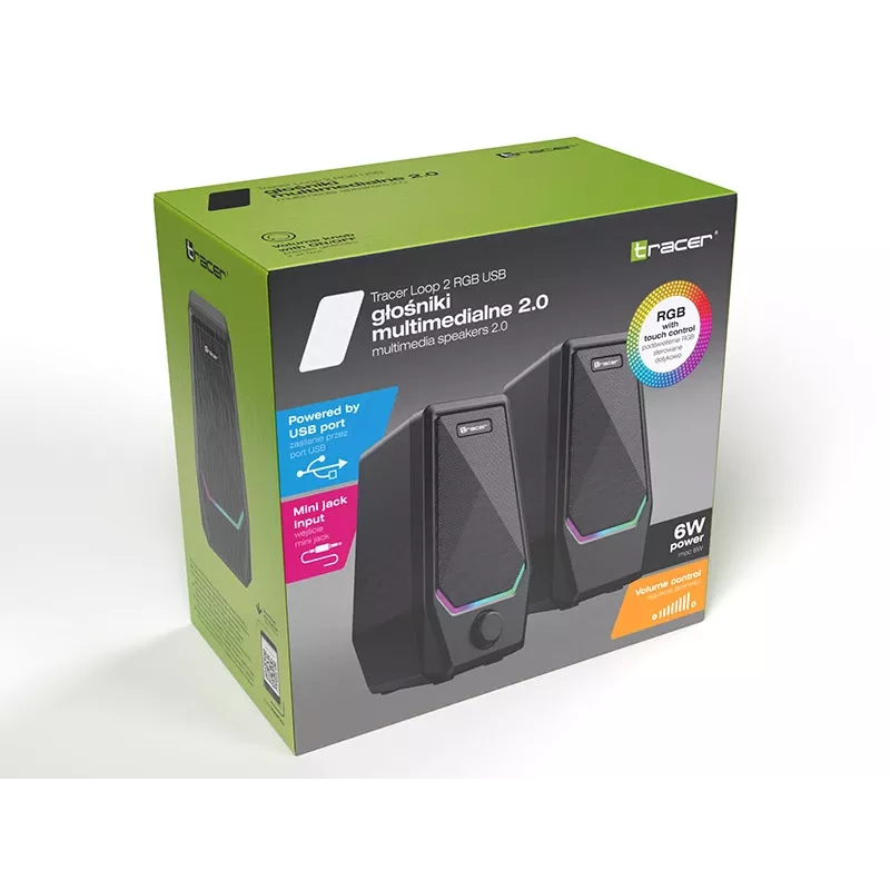 Tracer Loop 2.0 RGB Multimediálne reproduktory USB 2.0, 6 W