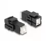 DeLOCK Keystone modul USB 2.0 Type-B zásuvka na USB 2.0 Type-B zásuvka čierna
