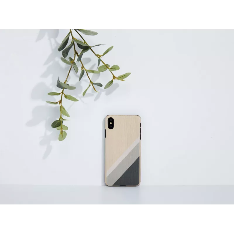 Puzdro na telefón man and wood pre iPhone XS Max — sivý oblek, čierna