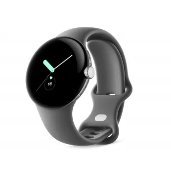 Google Pixel Watch – leštené striebro – smartwatch s remienkom