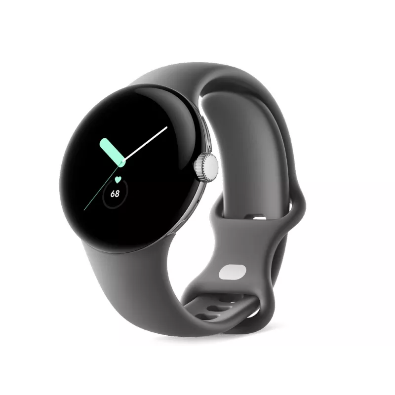 Google Pixel Watch – leštené striebro – smartwatch s remienkom