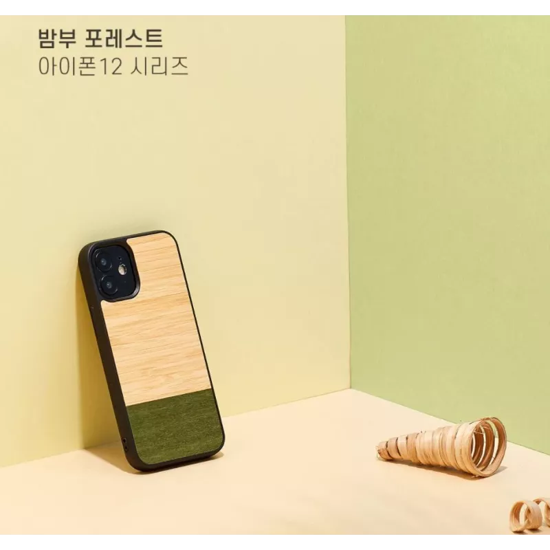 Puzdro na telefón Man and Wood pre iPhone 12 mini – Bambuswald čierna