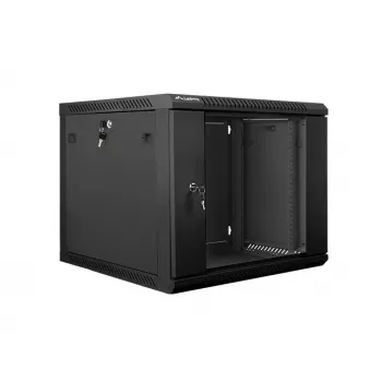 Nástenné puzdro LANBERG 9U 19 palcov WF01-6609-10B, 600×600×507 mm, 60 kg, IP20, čierne
