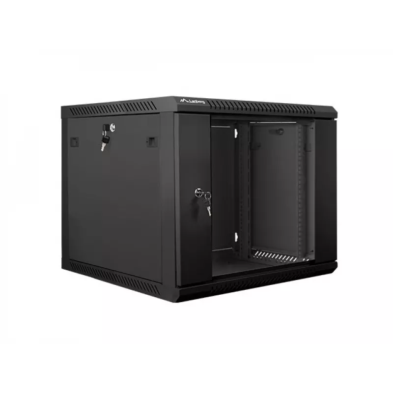 Nástenné puzdro LANBERG 9U 19 palcov WF01-6609-10B, 600×600×507 mm, 60 kg, IP20, čierne