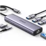 Ugreen 15598 USB 3.2 Gen 1 Type-C hub HDMI RJ-45 USB 3.0 strieborná