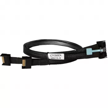 Adaptér pre disky ICY BOX MB413L-B – MCIO 8i SFF-TA-1016 na 2× MCIO 4i SFF-TA-1016
