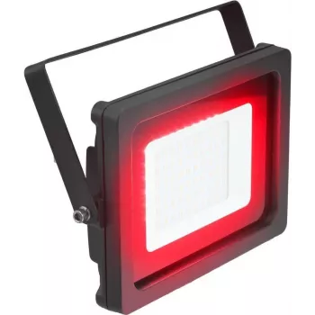 LED reflektor EUROLITE FL-30 SMD červená s krytím IP — kompaktný červený LED pracovný/priemyselný reflektor