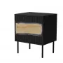 Nočný stolík Cama INSERTO, 2 ks, 50x40x61,5 cm, čierny + LED