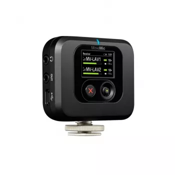 Bezdrôtový prijímač na montáž kamery Shure MV-R-Z6 — 50–20000 Hz, dosah 30 m, 12–15 V, 308×101×38 mm, 0,429 kg, čierny
