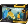 3D puzzle Cubicfun ara modrokrká, 88 dielov, model 306-DS1097H