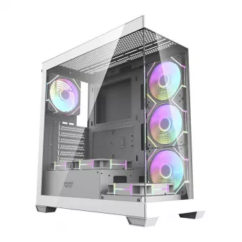 Počítačová skriňa Darkflash DS900 (biela) + 7 ARGB ventilátorov