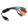 DeLock USB2.0 externý 4-port káblový HUB - hub - 4 x USB2.0 - desktop (61724)