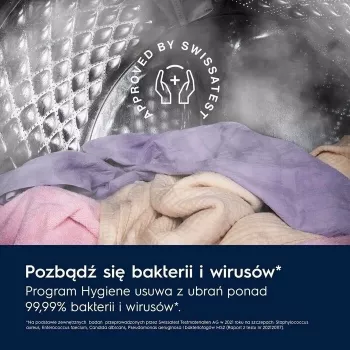Voľne stojaca práčka Electrolux EW6F2484P, 8 kg, 1400 ot/min, energetická trieda A, 53 l bubon