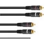 Cinch kábel Omnitronic 3020940N 2x2 uzemnený 1,5 m