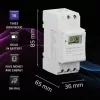 Elektronický časový spínač na DIN lištu QOLTEC 50983, na batérie, pre automatizačné obvody
