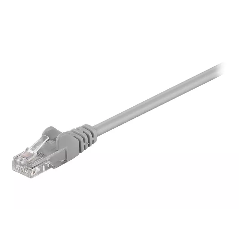 Wentronic Goobay - patch kábel - RJ-45 (M) na RJ-45 (M) - 25,0 m - UTP - CAT 5e - tvarovaný - sivý (95635)