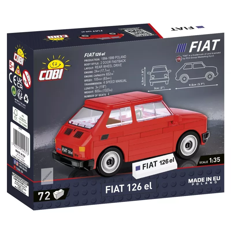 Stavebnica Cobi Youngtimer Collection Fiat 126p el 24531 — 150 dielov