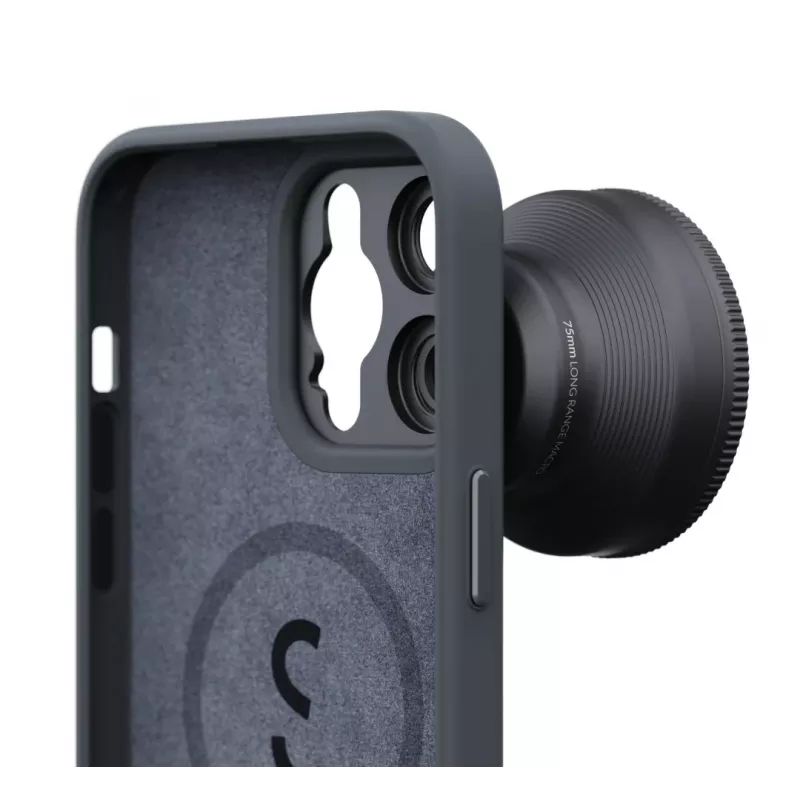 ShiftCam AC-CA-14PR-CH-EF ochranné puzdro s uchytením objektívu pre iPhone 14 Pro, MagSafe, charcoal