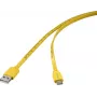Renkforce USB kábel USB 2.0 USB-C konektor samec USB-A konektor samec žltý metrické označenie (RF-6721076)