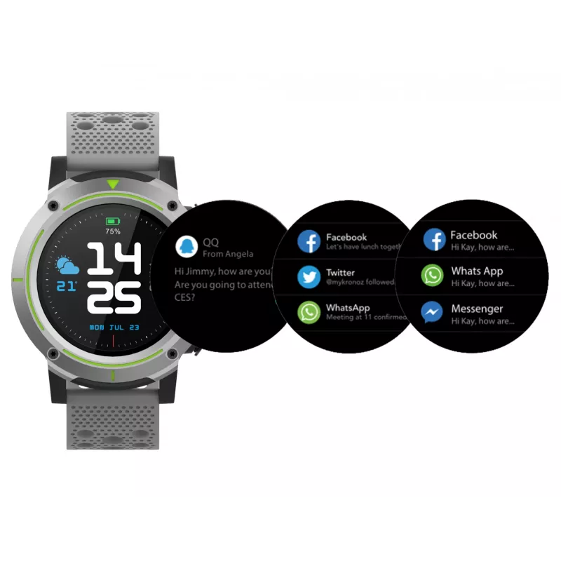 Denver SW-510 GPS smartwatch, 1,3" dotykový displej, sivé