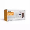 Rádio DENVER DAB-30DW DAB/UKW stolové rádio s tmavým dreveným povrchom