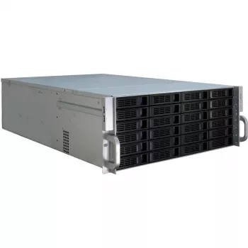 Serverová skriňa Inter-Tech 4U-4424 rack čierna, strieborná