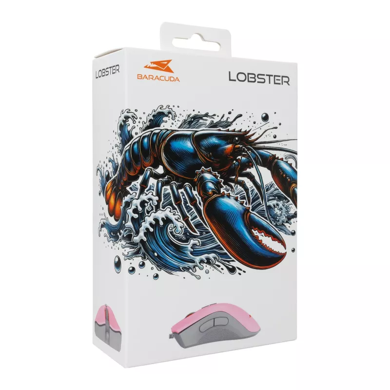 Myš Baracuda BGM-084 Lobster Pink USB