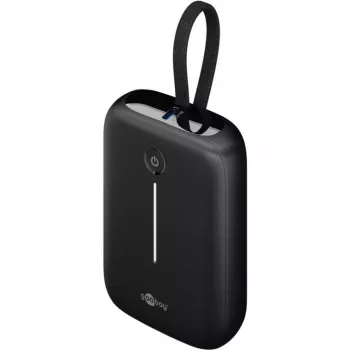 Prenosná powerbank Goobay 10 000 mAh s integrovaným USB-C káblom – 20 W kompaktná na cesty (76251)