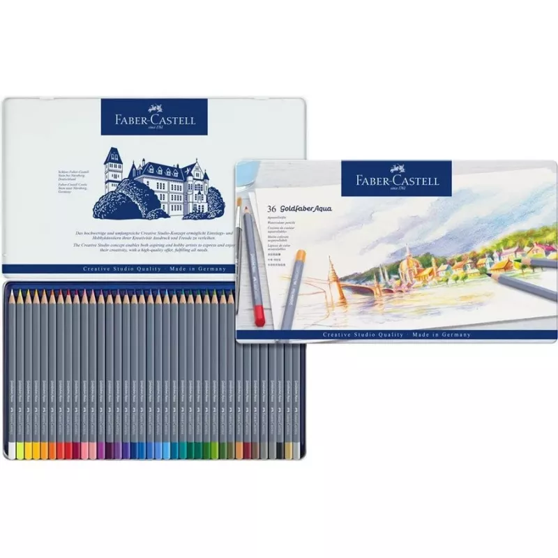 Farebné ceruzky Faber-Castell Goldfaber Aqua 36 ks