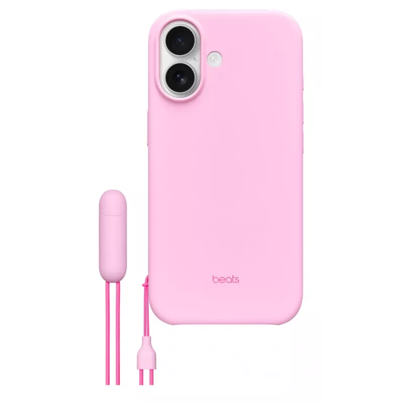 Puzdro s kickstand pre iPhone 17 Apple Beats s MagSafe a ovládaním kamery, Pebble Pink, PC & mikrovlákno