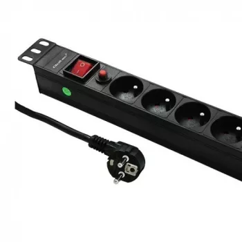 Qoltec 53996 predlžovacia zásuvka pre RACK 19 | 1U | 16A | PDU | 8xFRANZÚZSKA | 2m