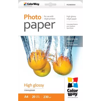 Fotografický papier lesklý Colorway PG230020A4 A4 biely