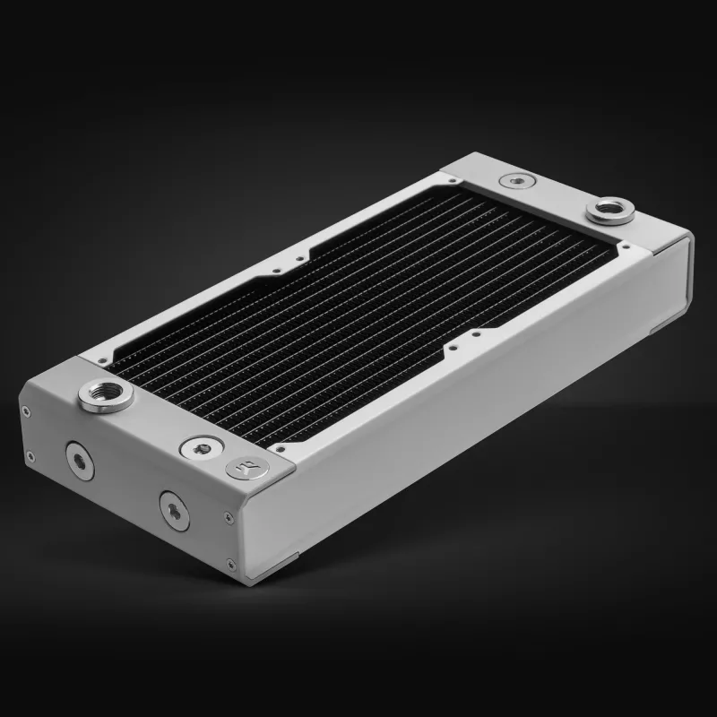 Radiátor EK Water Blocks mosadz meď nerez biela 130x300x44mm