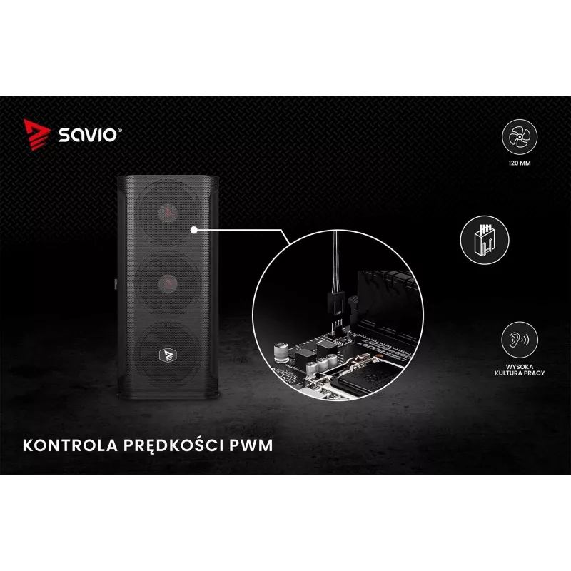 SAVIO SAVGBLADE 120mm PWM ventilátor skrine