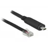 DeLock - sériový adaptér - USB-C - RS-232 x 1 - čierny (63912)