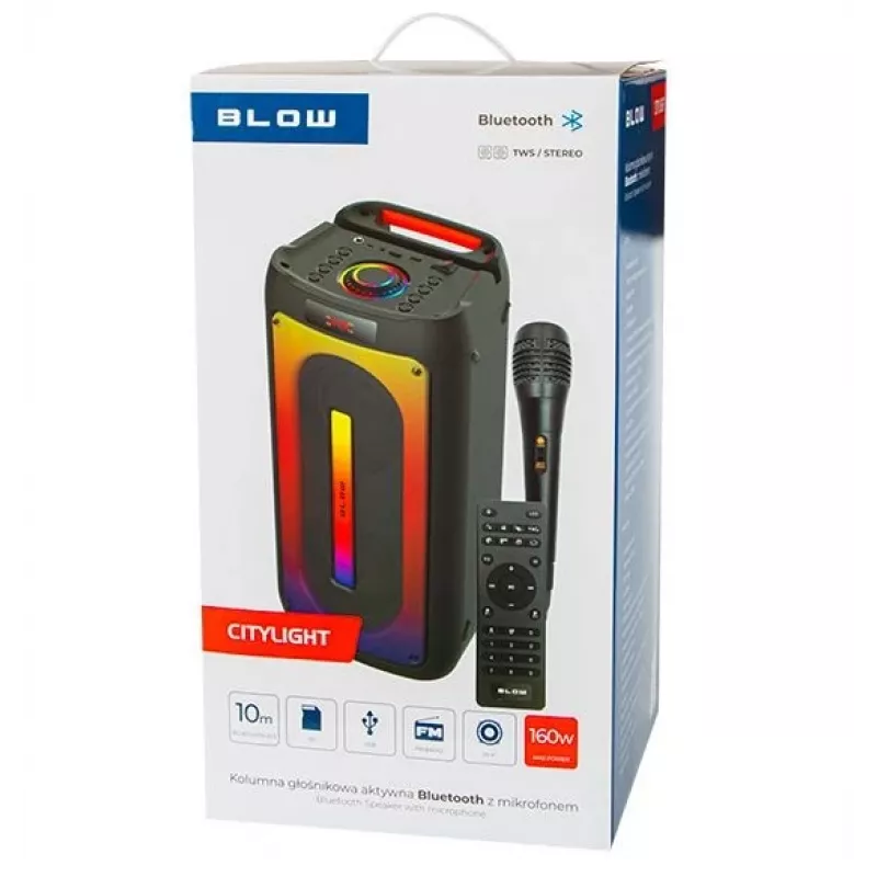 Bluetooth reproduktor CityLIGHT + diaľkový ovládač + mikrofón