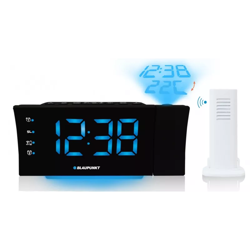 Blaupunkt CRP81USB rádiobudík s projekciou a nabíjaním USB, čierny