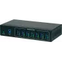 Renkforce 7-portový USB 3.0 priemyselný hub, montáž na stenu, čierny