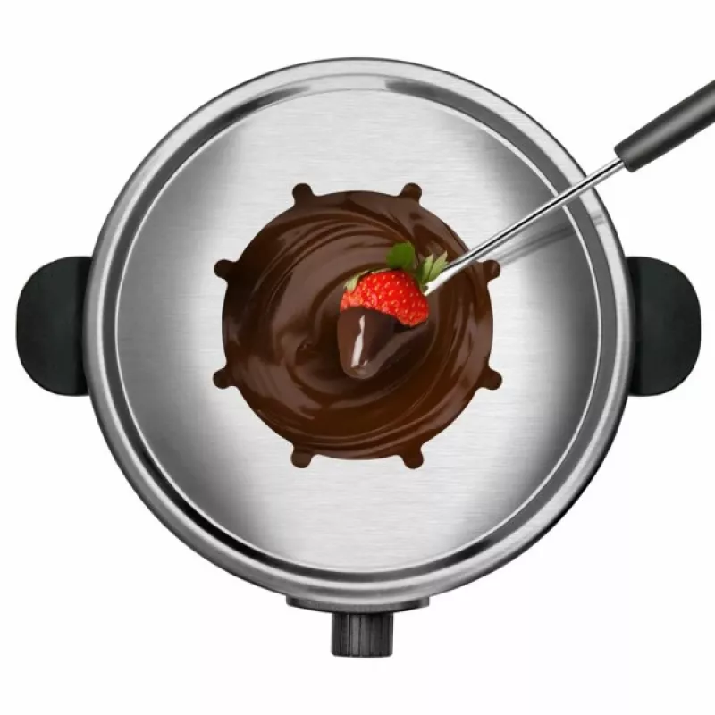 Sada na fondue Taurus FF2 2 L pre 8 osôb, nerezové telo, 1000 W, 230 V, čierna/strieborná