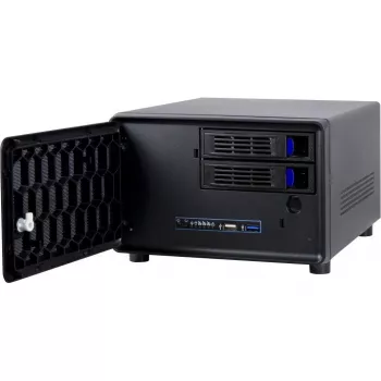 Inter-Tech SC-2100 - Small Form Factor (SFF) - PC - čierna - Mini-ITX - oceľ - aktivita - alarm - HDD - sieť - napájanie (88887285)