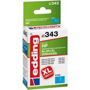 edding atramentová kazeta EDD-343 azúrová kompatibilná s HP 951XL CN046AE