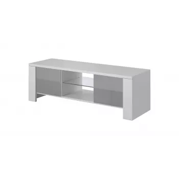Cama TV stojan WEST 42/130/42 biela/sivá lesklá