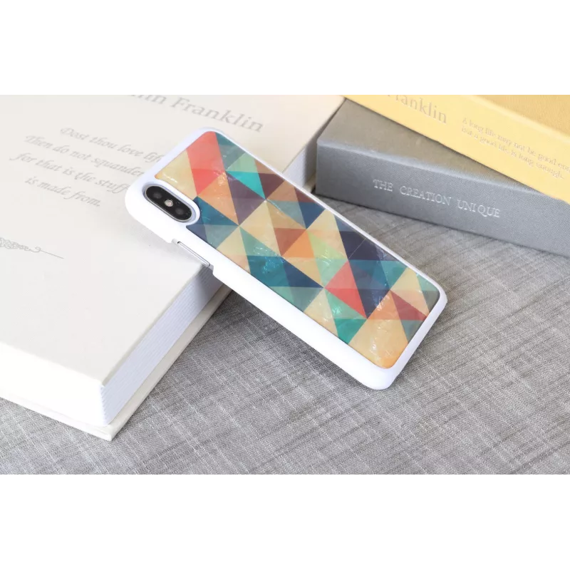 Ochranné puzdro iKins pre iPhone XS/S mozaika biela
