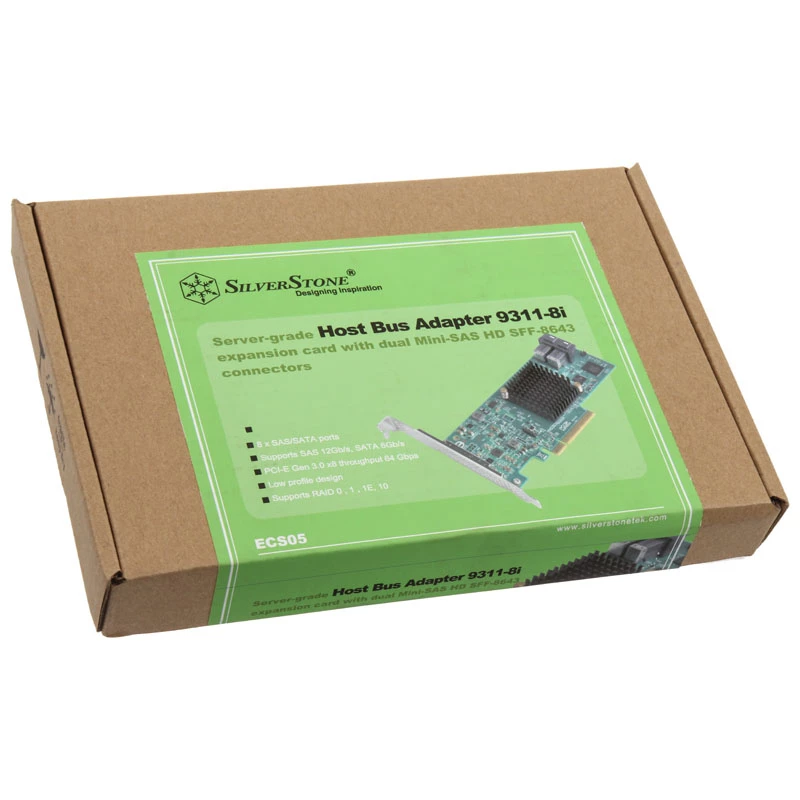 SilverStone SST-ECS05 RAID radič PCIe x8 pre 8x SAS/SATA (9311-8i)