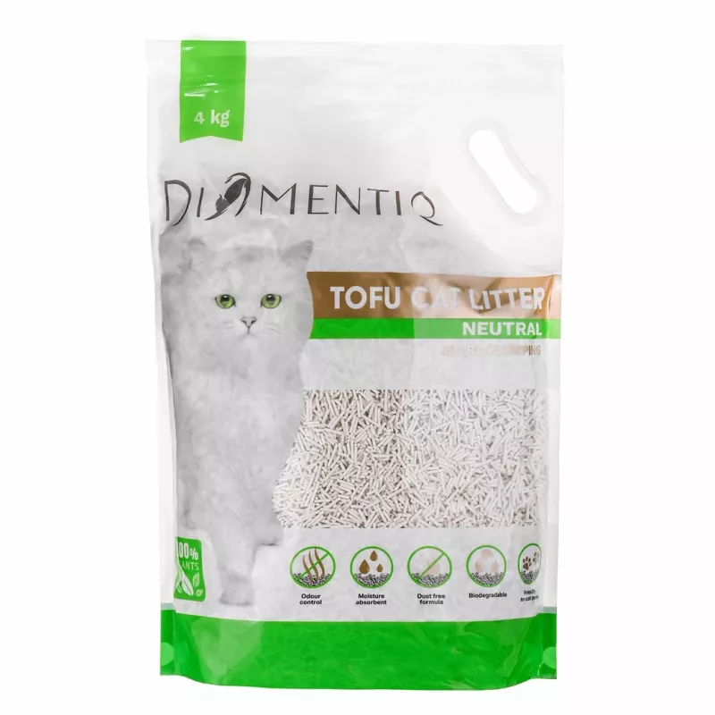 DIAMENTIQ Tofu Neutral Ultra hrudkujúce – rastlinný podstielka – 4 kg