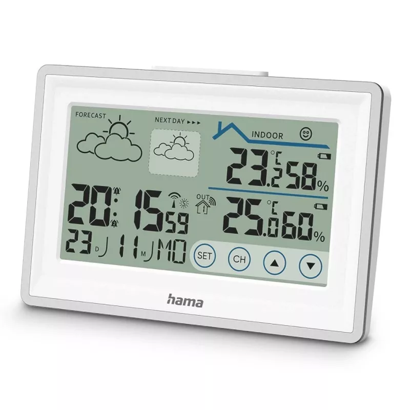 Hama 00222228 digitálna meteorologická stanica biela batéria