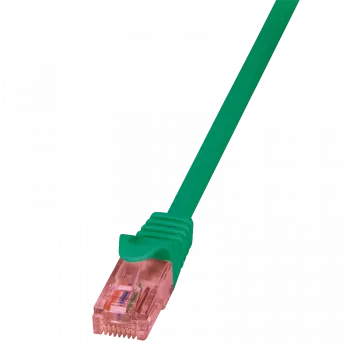 Sieťový kábel LOGILINK 0,25 m Cat6 U/UTP s RJ-45 konektormi, zelený