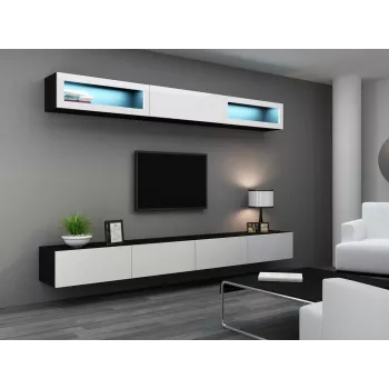 Cama skriňa VIGO 90 uzavretá 90/35/32 čierna/biela lesk